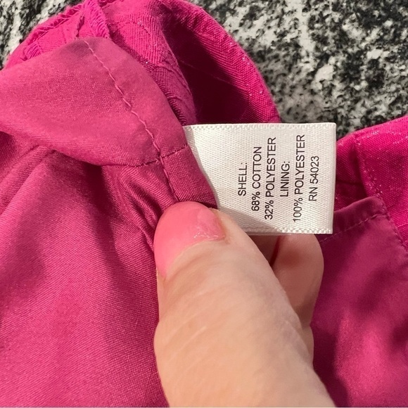 BANANA REPUBLIC raspberry pink textured short cotton skirt - Picture 6 of 16